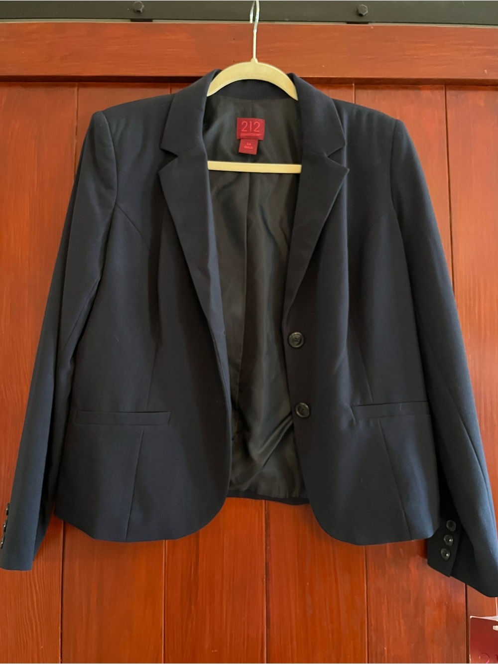 NWT 14 Women’s Navy Blazer Jacket - Classic Single-Breasted